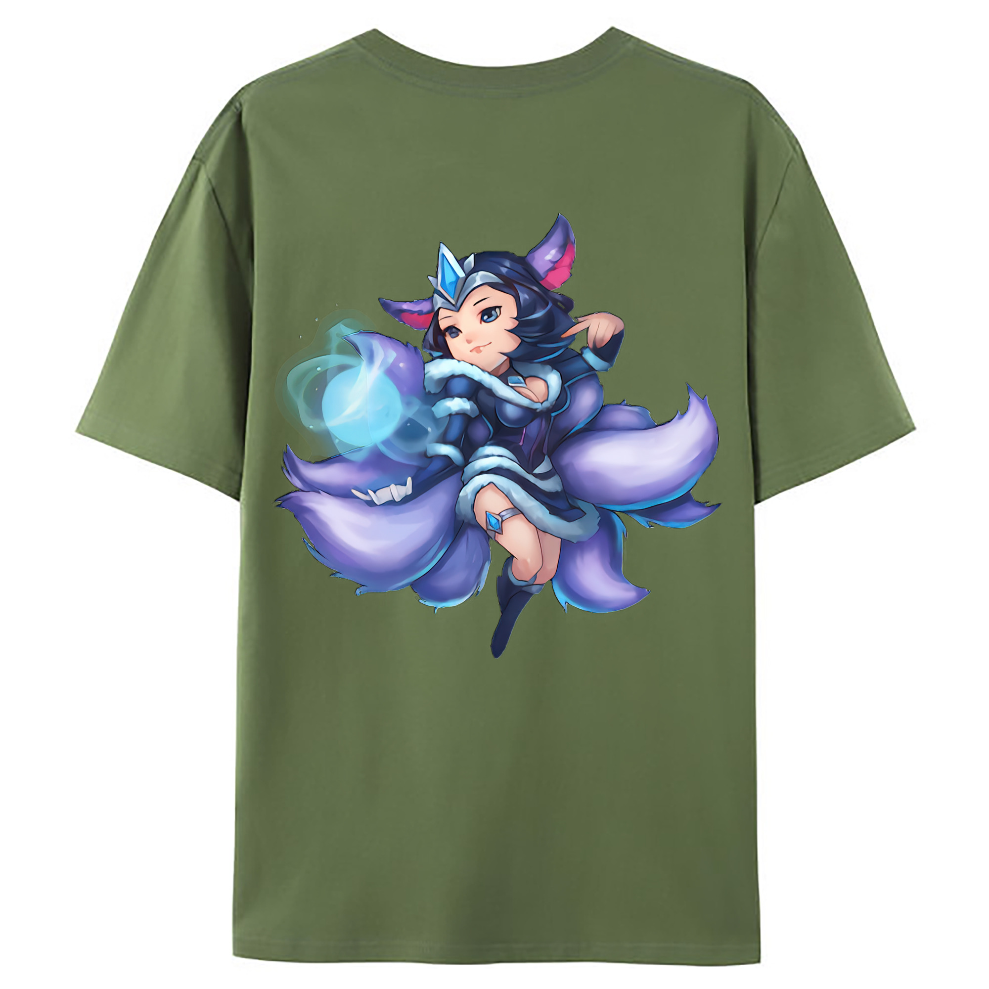 （画像用） リーグ・オブ・レジェンド League of Legends LOL 綿100％ メンズ半袖Tシャツ（バックプリント） 通気性